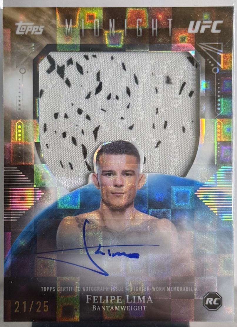 Felipe Lima 2026 Topps Midnight UFC Rookie Relic Autographs #RRA-FL Midnight