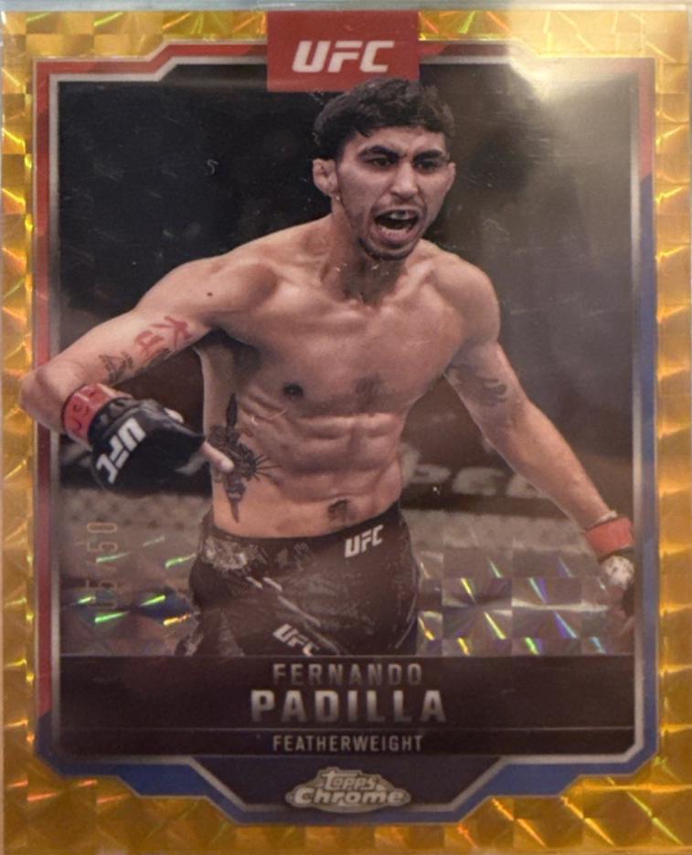 Fernando Padilla 2025 Topps Chrome UFC Base #47 Gold Geometric Refractor