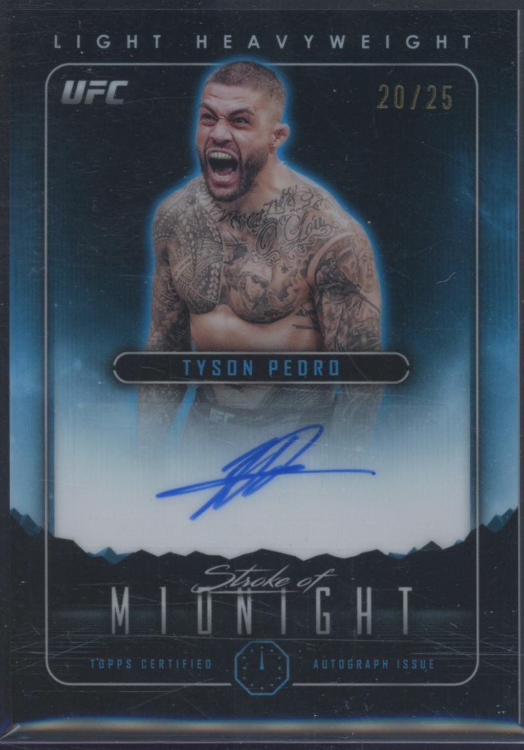 Tyson Pedro 2024 Topps Midnight UFC Stroke of Midnight Autographs #SMA-TPO Moonrise