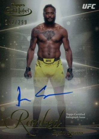 Ryan Spann 2024 Topps Gold Label UFC Ranked Ink #RIK-RSP Red