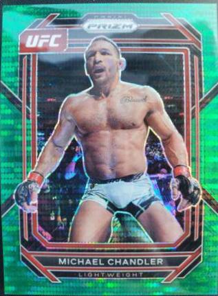 Michael Chandler 2023 Panini Prizm UFC Base #182 Green Pulsar