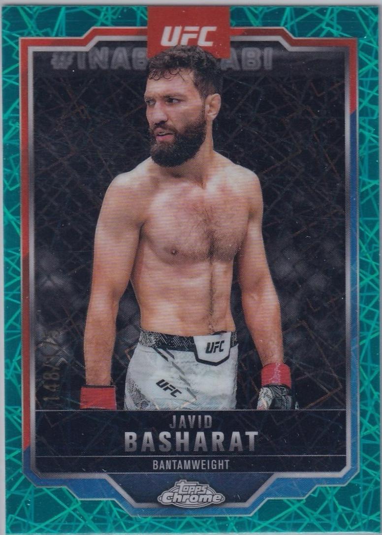 Javid Basharat 2025 Topps Chrome UFC Base #68 Teal Lazer Refractor