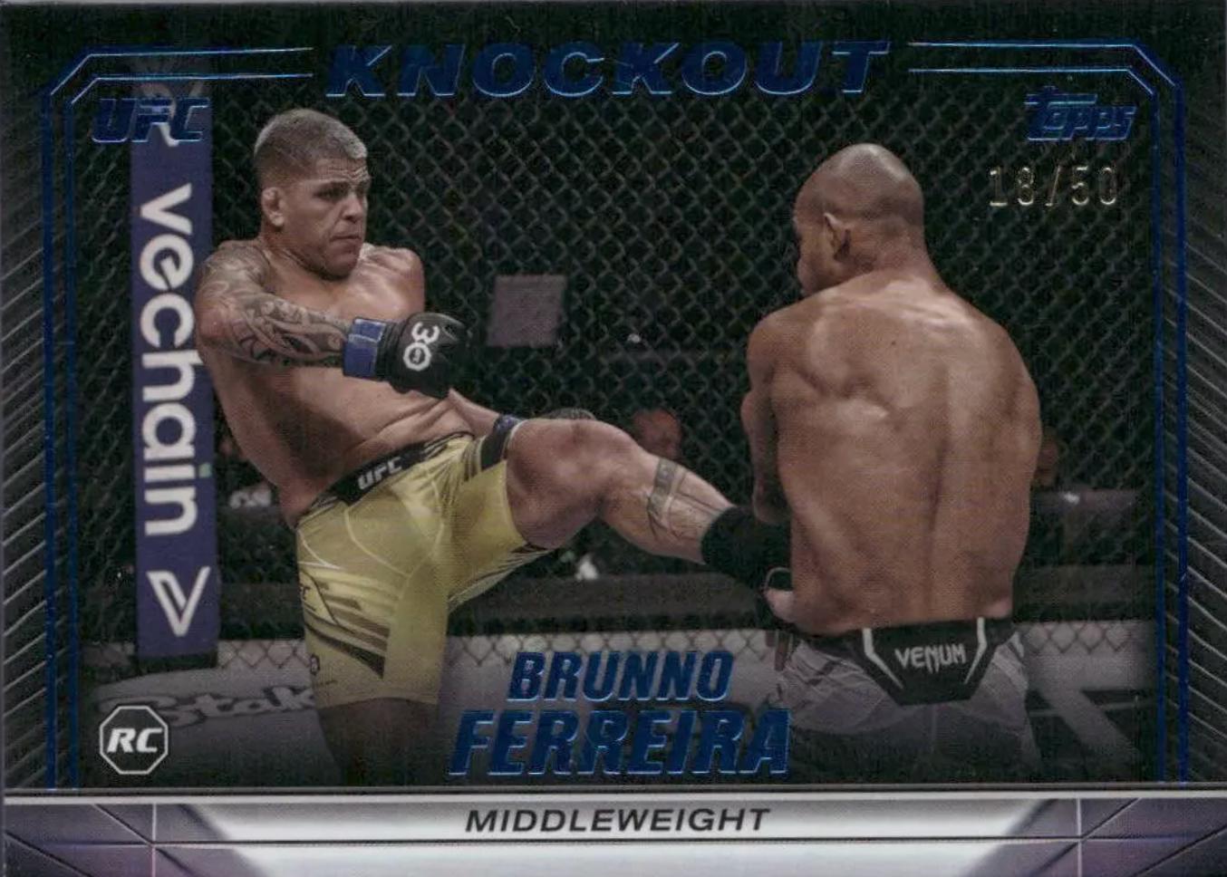 Brunno Ferreira 2024 Topps Knockout UFC Base #77 Blue