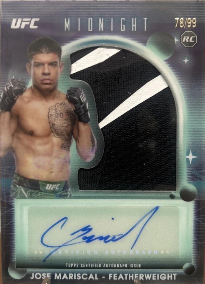 Jose Mariscal 2025 Topps Midnight UFC Rookie Relic Autographs #RRA-CM Twilight
