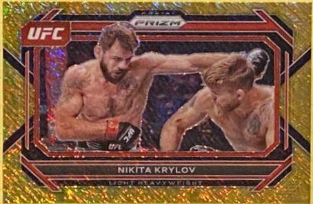 Nikita Krylov 2023 Panini Prizm UFC Base #49 Gold Shimmer