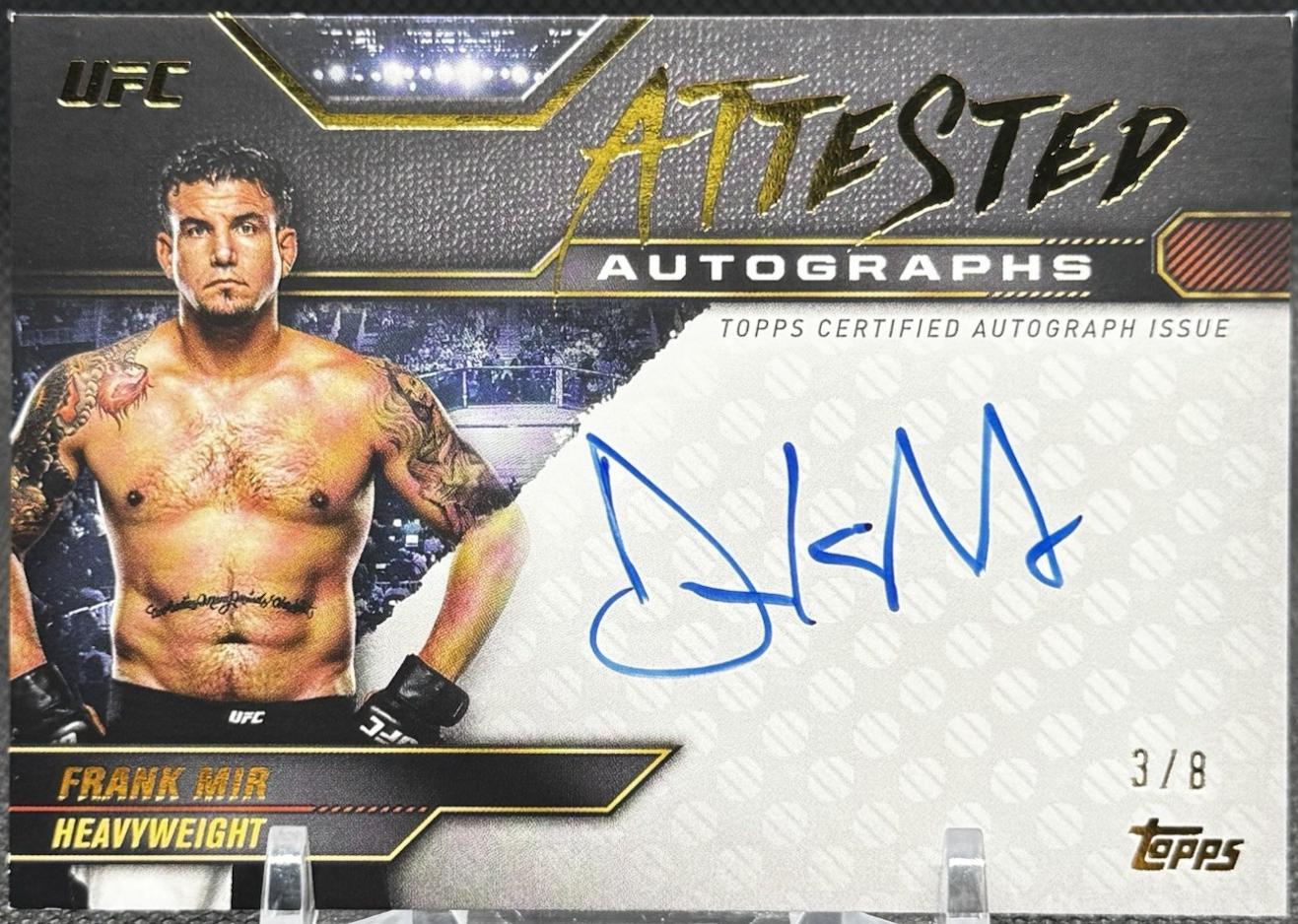 Frank Mir 2024 Topps Knockout UFC Attested Autographs #ATT-FMR Gold