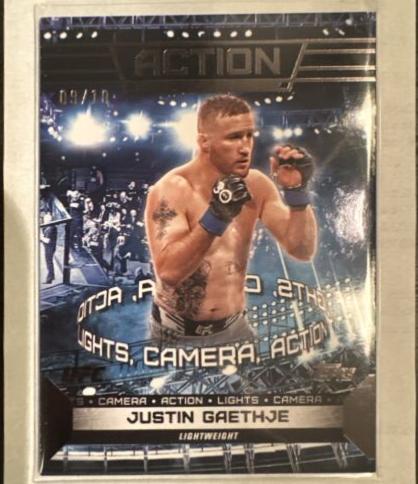 Justin Gaethje 2024 Topps Knockout UFC Camera (Lights, Camera, Action) #CAM-18 Black