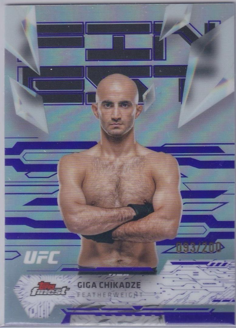 Giga Chikadze 2025 Topps Finest UFC Base Uncommon #163 Purple Refractor