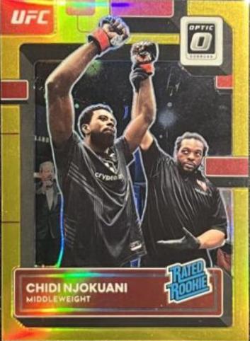 Chidi Njokuani 2023 Panini Donruss Optic UFC Base #102 Gold