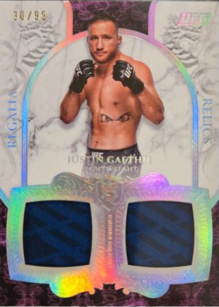 Justin Gaethje 2025 Topps Royalty UFC Regalia Relics #RR-JG Platinum