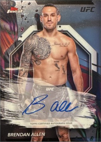 Arnold Allen 2024 Topps Finest UFC Finest Autographs #FA-ADA Red Refractor