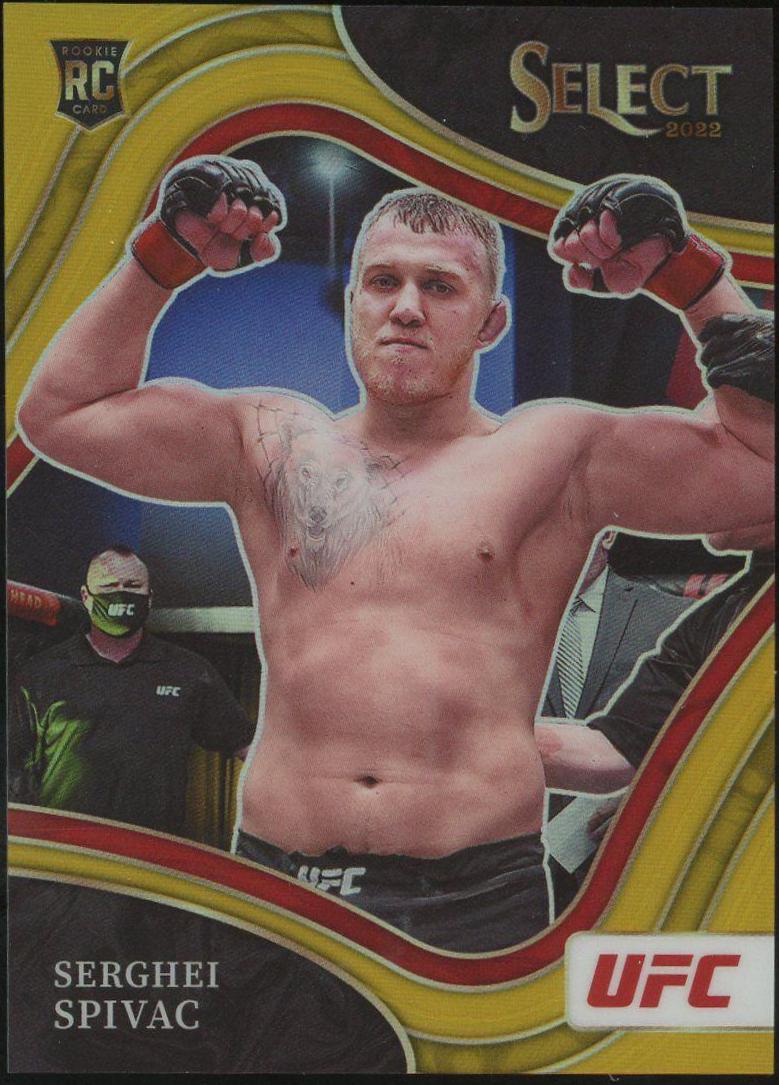 Serghei Spivac 2022 Panini Select UFC Octagonside #274 Gold
