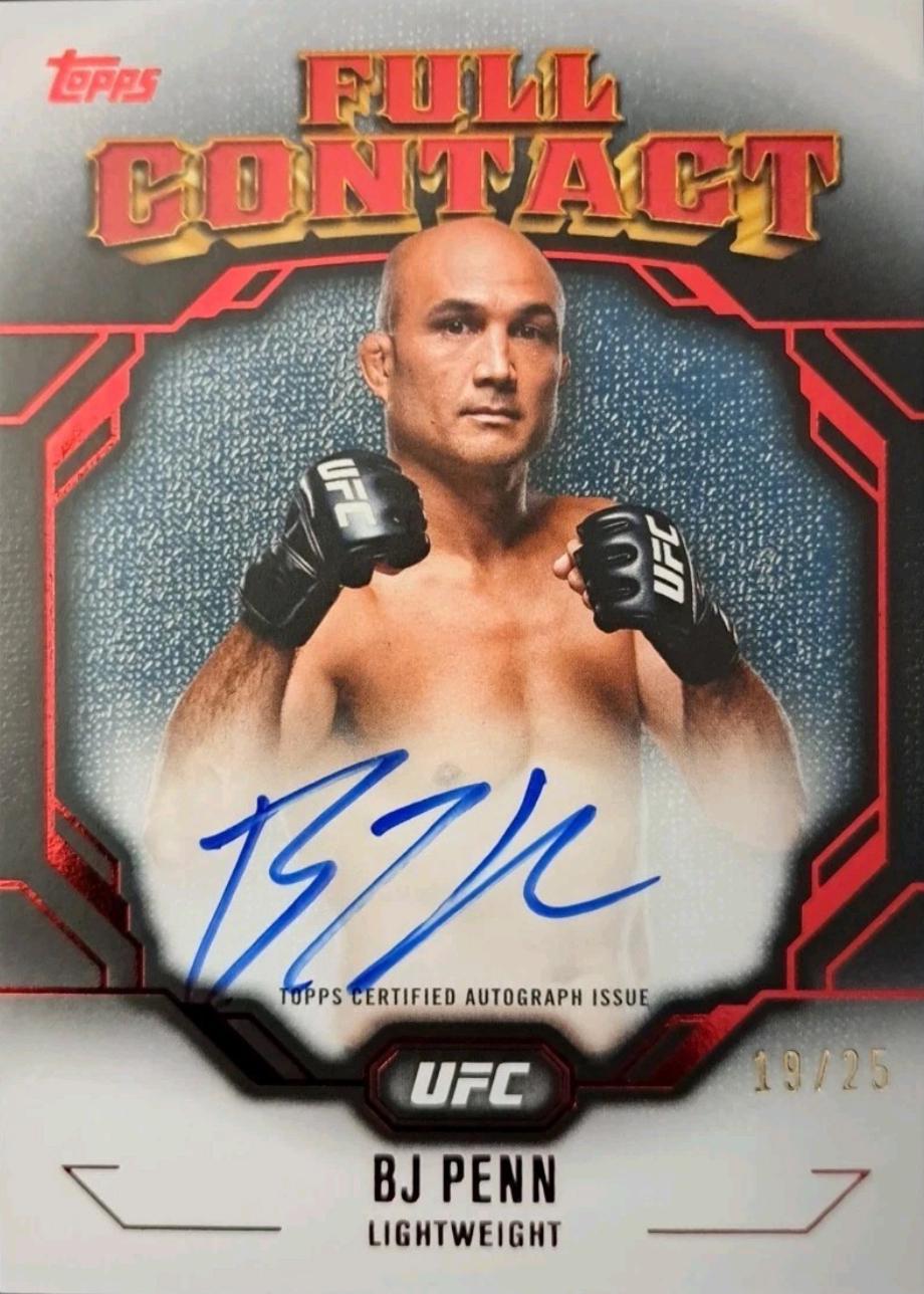 BJ Penn 2024 Topps Knockout UFC Full Contact Autographs #FCA-BJP Red