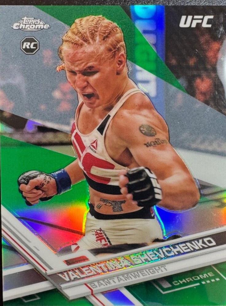 Valentina Shevchenko 2017 Topps Chrome UFC Base #83 Green
