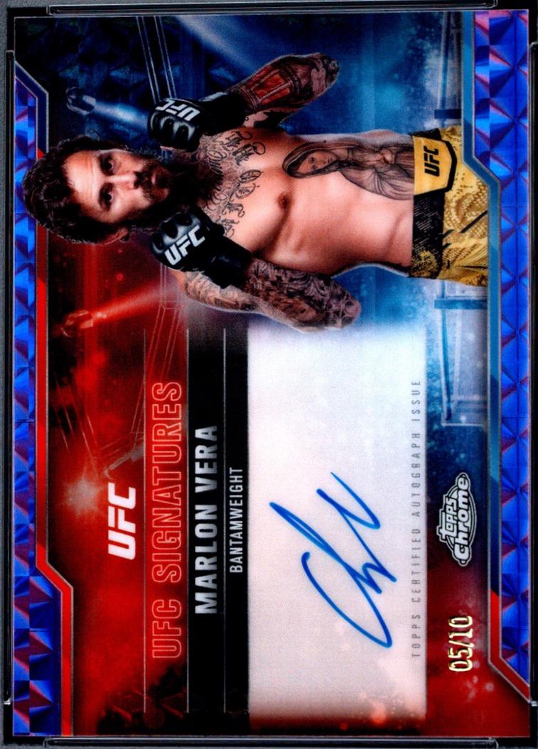 Marlon Vera 2025 Topps Chrome UFC UFC Signatures #SIG-MV Geometric Purple Refractor