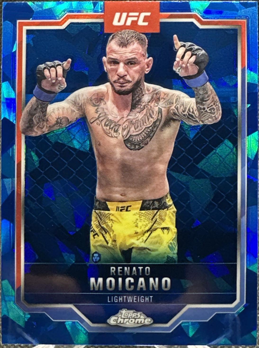 Renato Moicano 2025 Topps Chrome UFC Base #174 Blue Refractor
