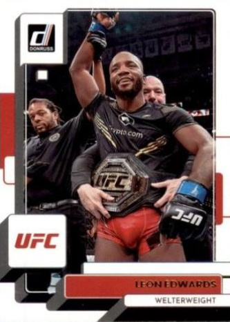 Leon Edwards 2023 Panini Donruss UFC Base #194 Press Proof Silver