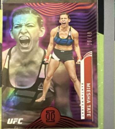 Miesha Tate 2022 Panini Chronicles UFC Base Illusions #278 Purple
