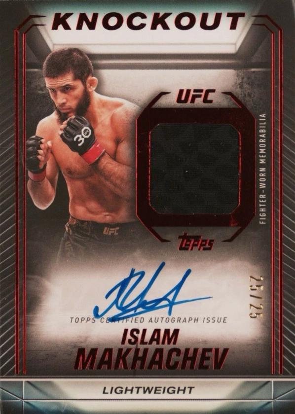 Islam Makhachev 2024 Topps Knockout UFC Knockout Autograph Relics #KAR-IMV Red