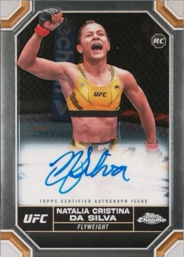 Natalia Silva 2024 Topps Chrome UFC Chrome Rookie Autographs #CRA-NSI Superfractor