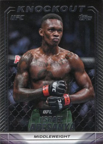 Israel Adesanya 2024 Topps Knockout UFC Base #93 Platinum