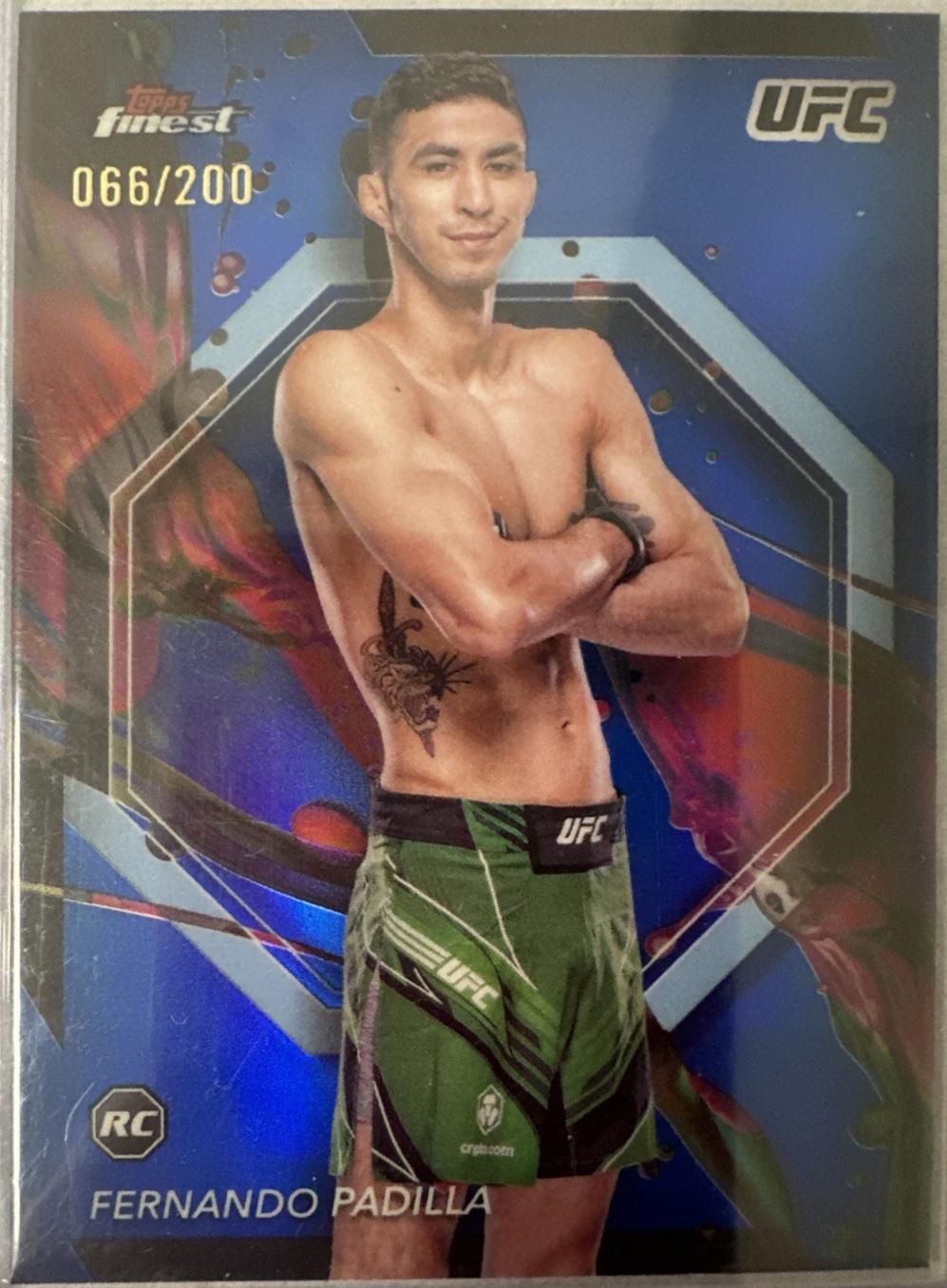 Fernando Padilla 2024 Topps Finest UFC Base Common #59 Blue Refractor