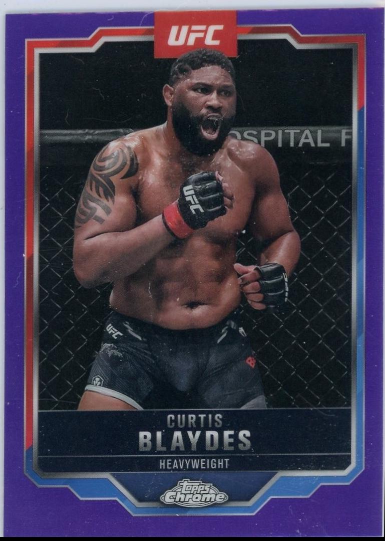 Curtis Blaydes 2025 Topps Chrome Sapphire UFC Base Sapphire #31 Padparadscha Sapphire