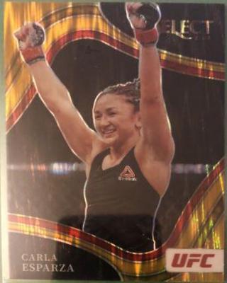 Carla Esparza 2022 Panini Select UFC Octagonside #223 Gold Flash