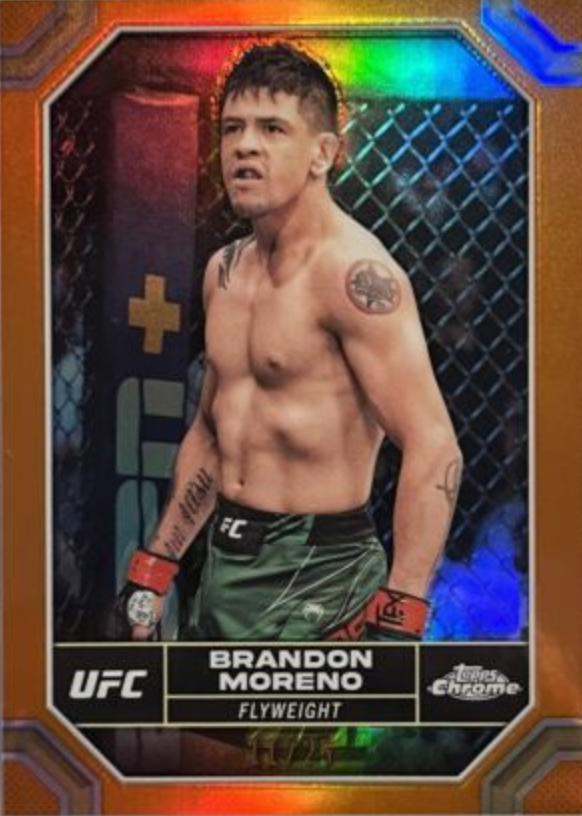 Brandon Moreno 2024 Topps Chrome UFC Base #30 Orange Refractor
