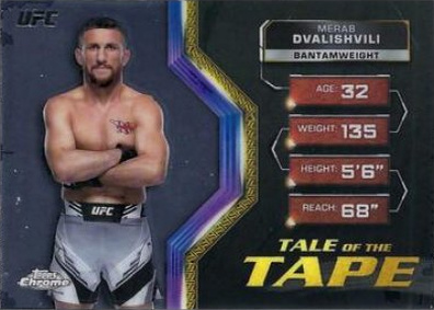Merab Dvalishvili 2024 Topps Chrome UFC Tale of the Tape #TFT-4 Superfractor
