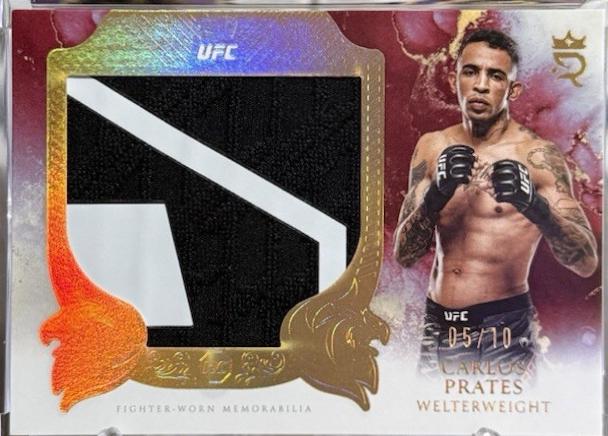 Carlos Prates 2025 Topps Royalty UFC Rookie Jumbo Relics #RJR-CP Gold