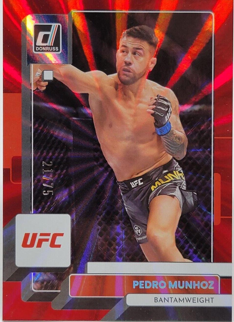 Pedro Munhoz 2023 Panini Donruss UFC Base #97 Red Laser