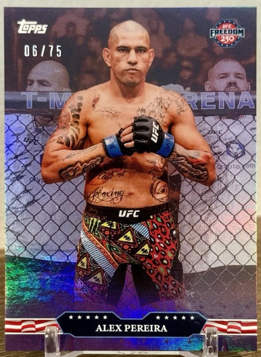 Alex Pereira 2026 Topps UFC Freedom 250 Base #7 Purple