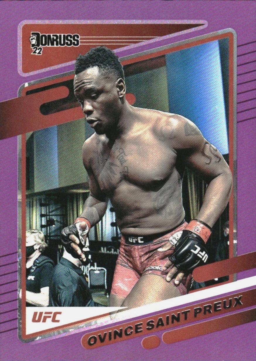 Ovince Saint Preux 2022 Panini Donruss UFC Base #120 Purple Flood
