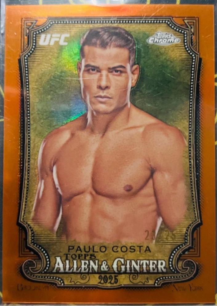 Paulo Costa 2025 Topps Chrome UFC Allen & Ginter #AAG-14 Orange