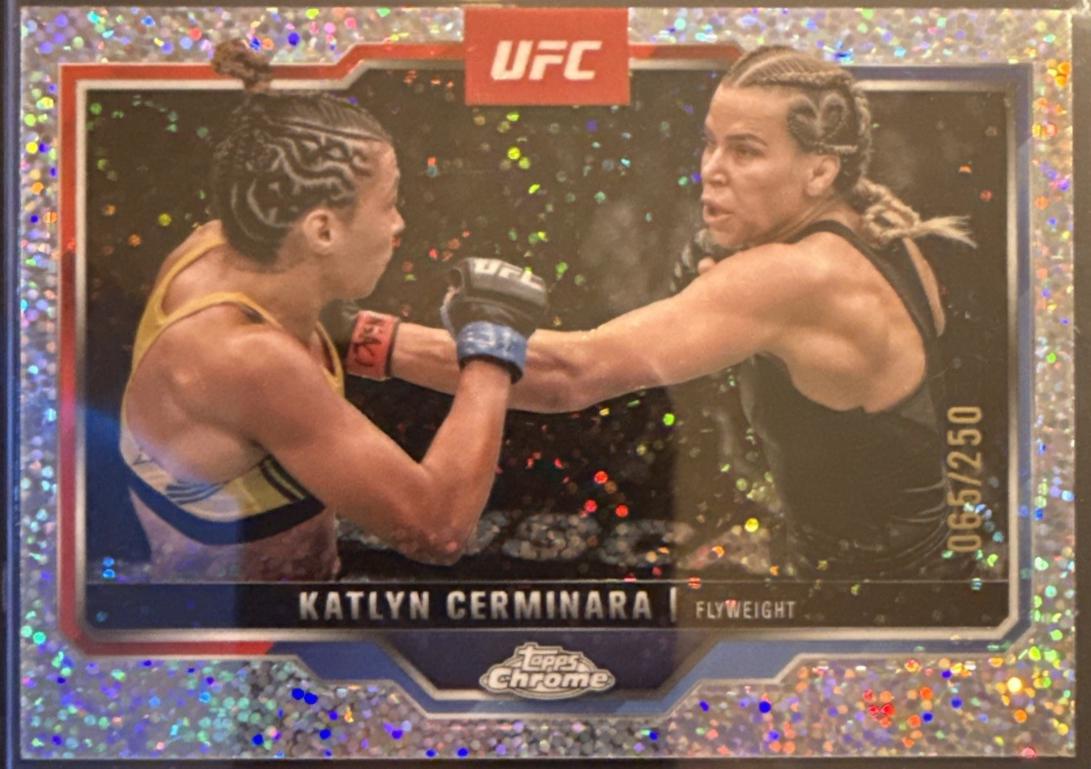 Katlyn Cerminara 2025 Topps Chrome UFC Base #114 Speckle Refractor