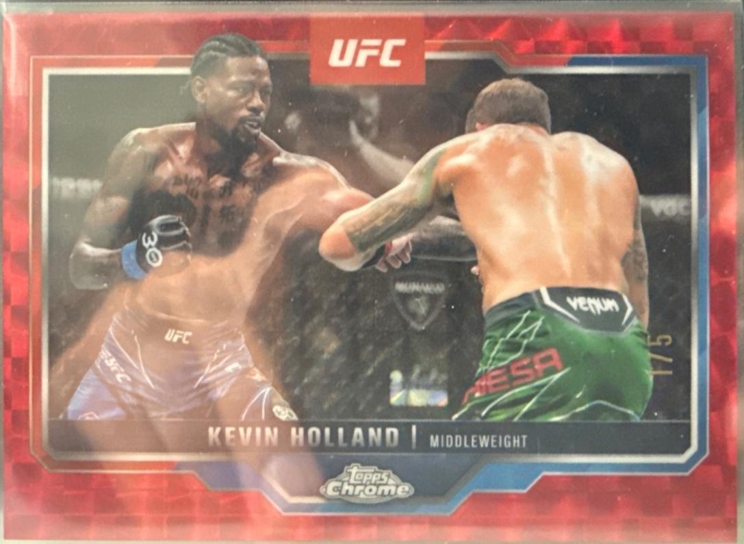 Kevin Holland 2025 Topps Chrome UFC Base #110 Red Refractor