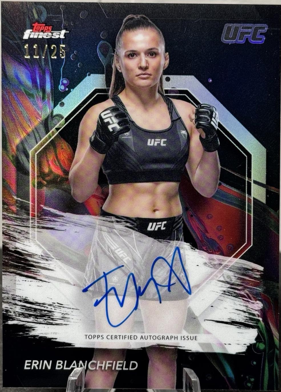 Erin Blanchfield 2024 Topps Finest UFC Finest Autographs #FA-EBD Red Refractor