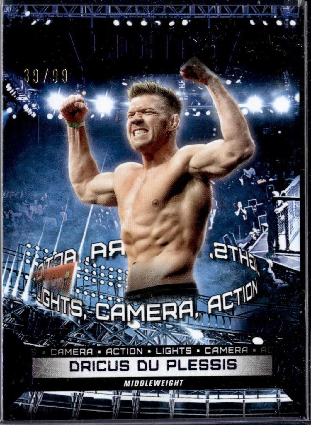 Dricus Du Plessis 2024 Topps Knockout UFC Action (Lights, Camera, Action) #ACT-4 Purple