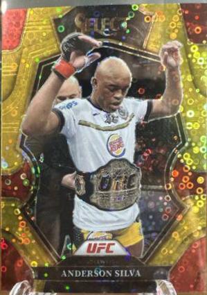 Anderson Silva 2023 Panini Select UFC Premier Level #148 Gold Disco