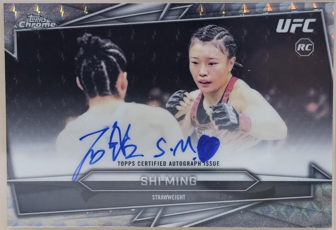 Shi Ming 2026 Topps Chrome UFC Base Autographs #BAV-MS Geometric Refractor