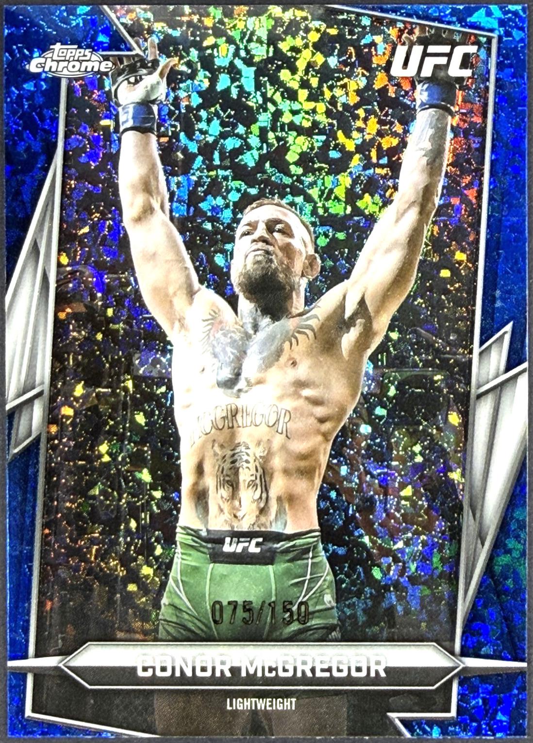 Conor McGregor 2026 Topps Chrome UFC Base #5 Blue Mini Diamonds Refractor
