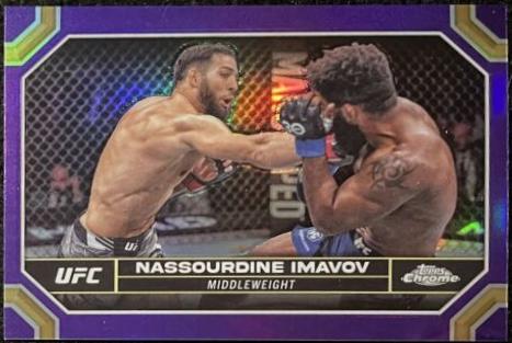Nassourdine Imavov 2024 Topps Chrome UFC Base #145 Purple Refractor