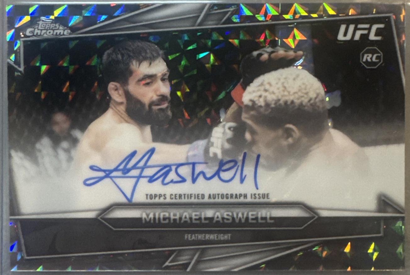 Michael Aswell 2026 Topps Chrome UFC Base Autographs #BAV-ML Geometric Refractor