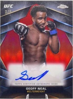 Geoff Neal 2024 Topps Chrome UFC Chrome Veteran Autographs #CVA-GNE Superfractor