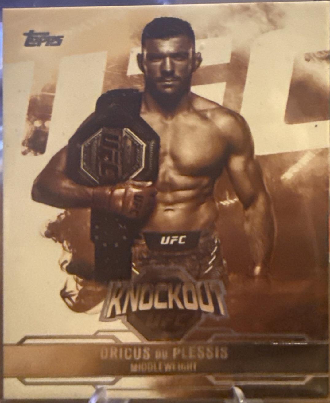 Dricus Du Plessis 2025 Topps Knockout UFC Base #73 Sepia