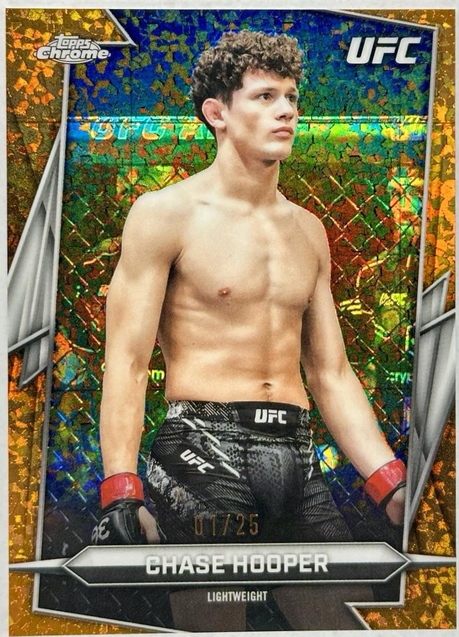 Chase Hooper 2026 Topps Chrome UFC Base #35 Orange Mini Diamonds Refractor