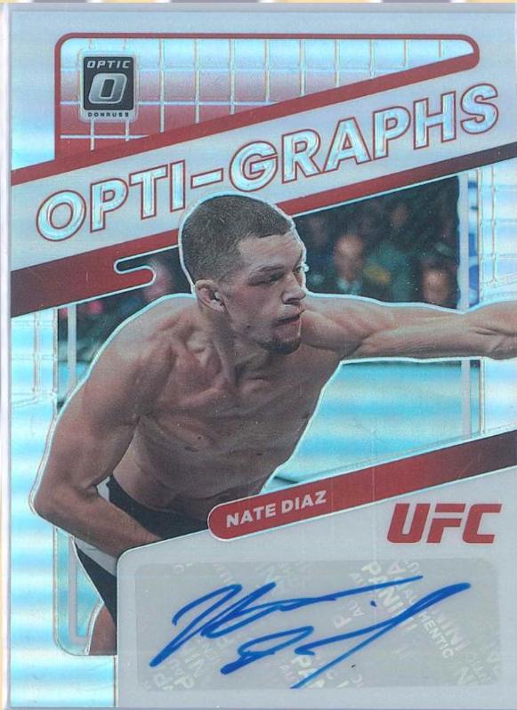 Nate Diaz 2022 Panini Donruss Optic UFC Opti-Graphs #2 Holo