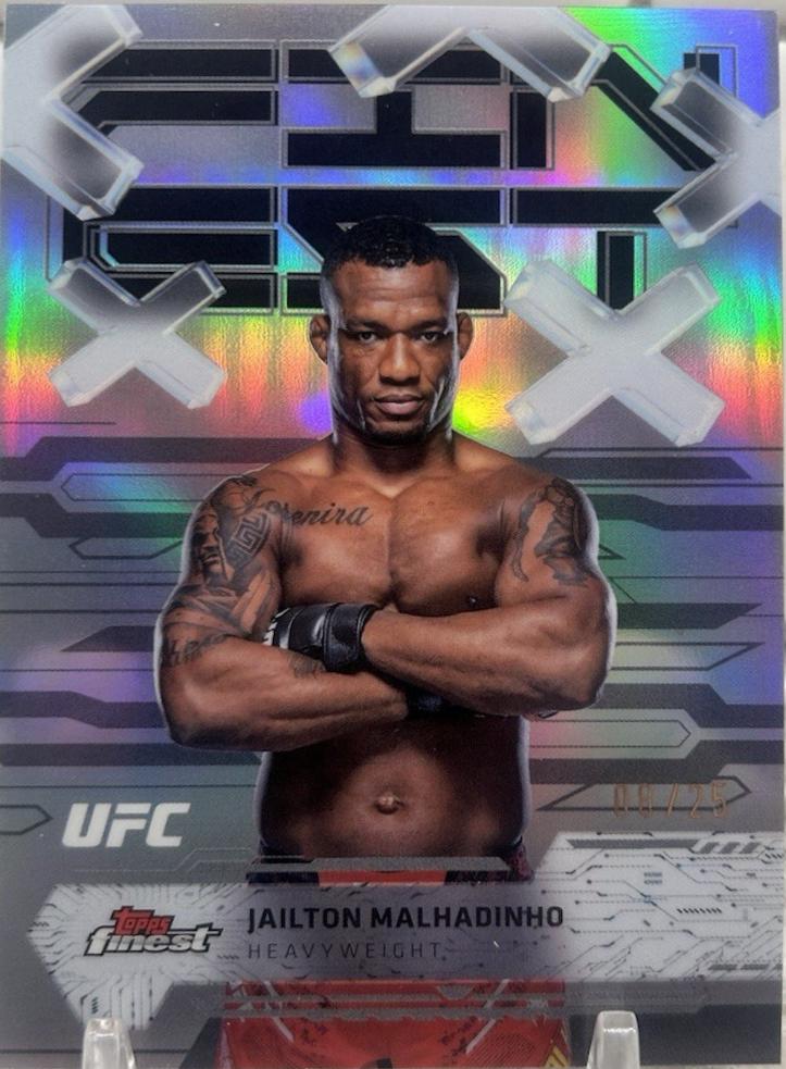 Jailton Almeida 2025 Topps Finest UFC Base Common #72 Black Refractor