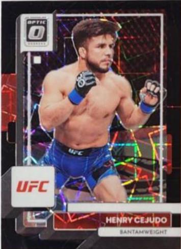 Henry Cejudo 2023 Panini Donruss Optic UFC Base #9 Black Velocity